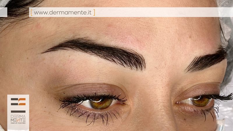 Microblading sopracciglia prima e dopo Roma